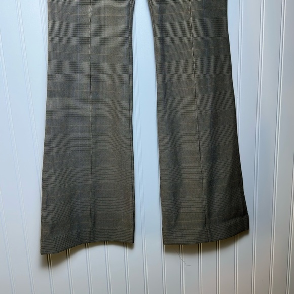 Rag & Bone Plaid Flare Pants in Gray and Brown Size 8 Back Zipper Stretch - Picture 11 of 16